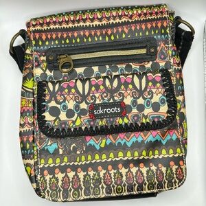 Sakroots Crossbody Purse Neon One World Print